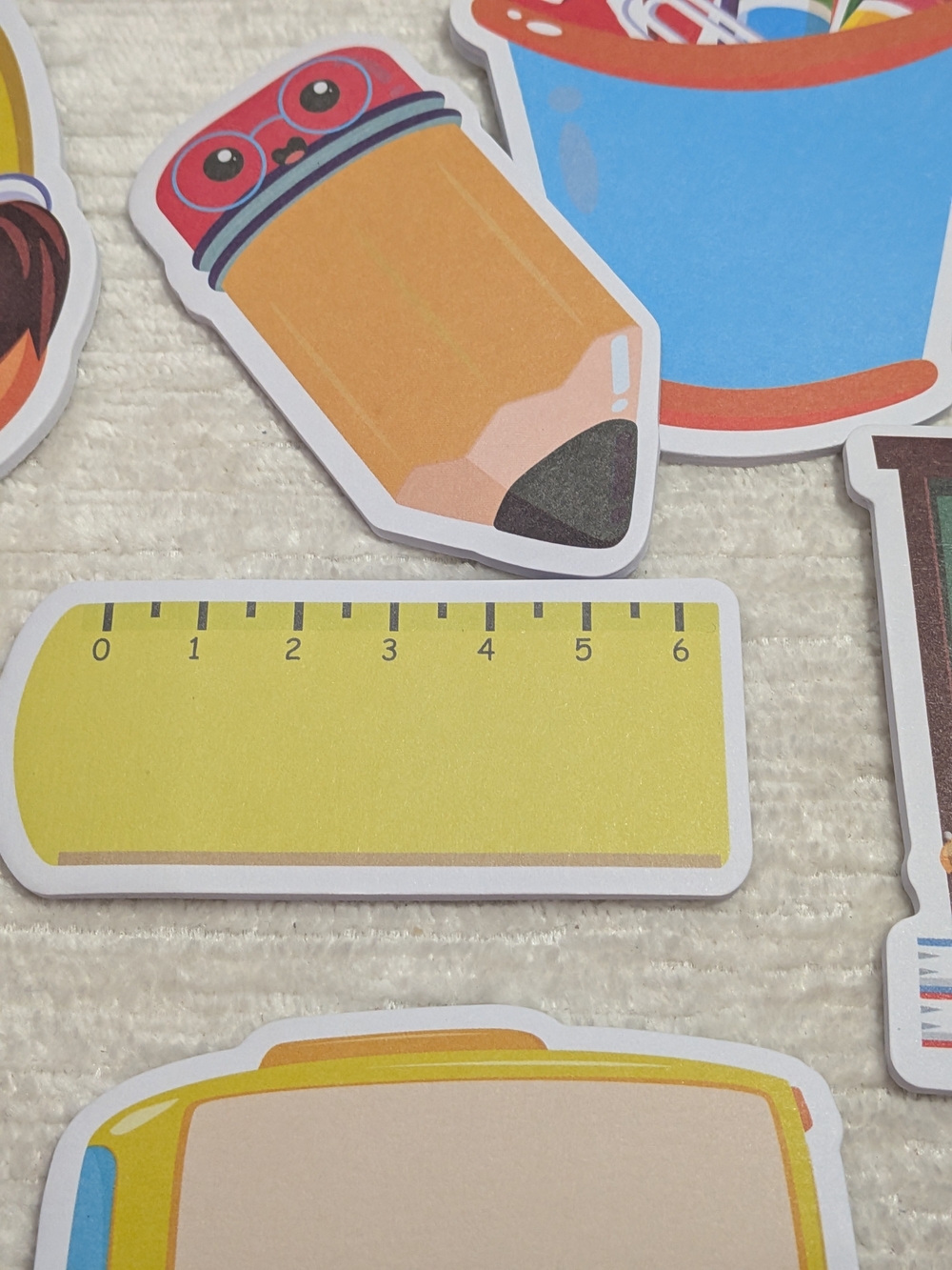Notepads School-Themed Set Of 9 - Colorful Classroom Icons Each Pad 20 Sheets - Picture 7 of 12